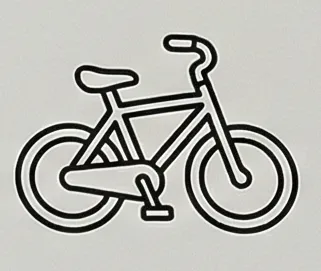 a bicycle is shown in the shape of a bicycle 1.webp